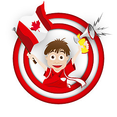 Image showing Canada Soccer Fan Flag Cartoon