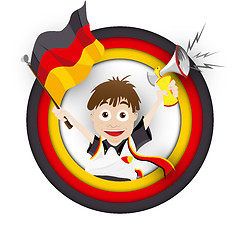 Image showing Germany Soccer Fan Flag Cartoon