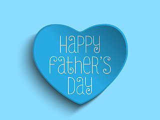Image showing Happy Fathers Day Blue Heart Background