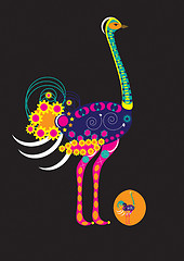 Image showing Decorated ostrich 