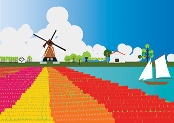 Image showing Dutch landscape 