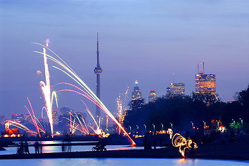 Image showing Toronto fireworks