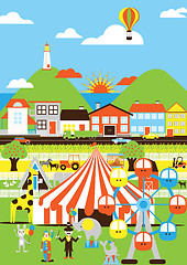Image showing Circus in town 