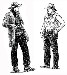 Image showing two cowboys