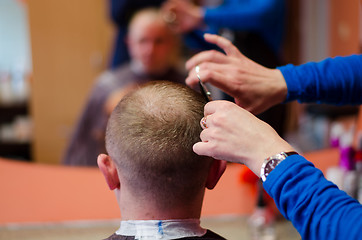 Image showing close up of man haircut 