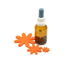 Image showing Bach flower remedies and felt decoration