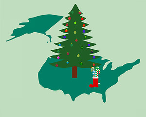 Image showing Christmas tree an boot with licorice in the USA