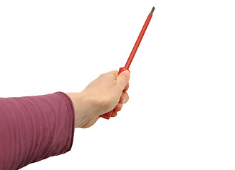 Image showing Hand with screwdriver