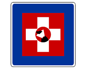 Image showing Traffic sign for dogs