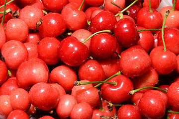 Image showing Sweet cherries as a background
