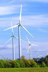 Image showing Wind turbines