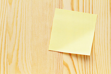 Image showing Memo note wooden plank