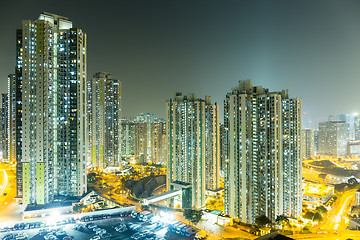 Image showing Hong Kong downtown at night