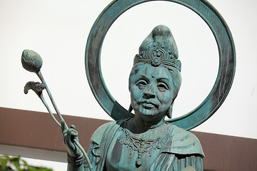 Image showing Japanese temple bronze statue 