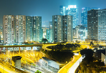 Image showing Hong Kong city at night