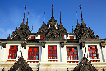 Image showing Iron temple Loha Prasat in Wat Ratchanatdaram Worawihan