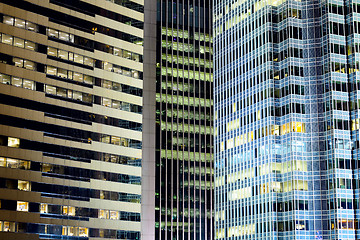 Image showing Office buildings at night