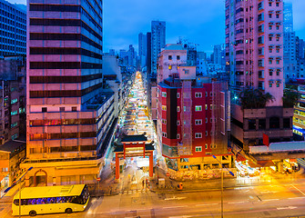 Image showing Typical street market in Hong Kong