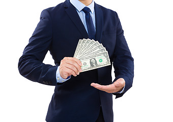 Image showing Businessman with money 