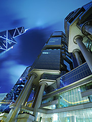 Image showing Hong Kong Business District at Night