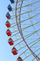 Image showing Ferris Wheel against blue sky