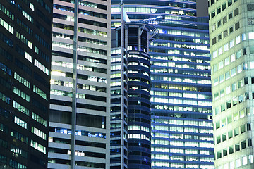 Image showing Modern building at night 