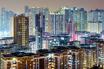 Image showing Hong Kong apartment at night 