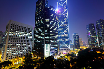 Image showing Office building at night 