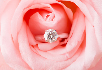Image showing Rose and diamond