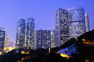Image showing Hong Kong City at night 