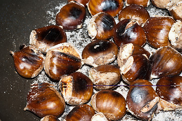 Image showing Freshly roasting chestnut 