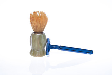 Image showing Shaving brush and razor