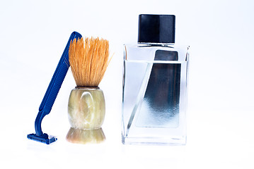 Image showing Shaving brush and accessories