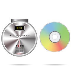 Image showing CD player and compact disc