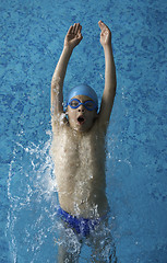 Image showing Child swimmer in swimming pool