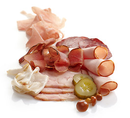 Image showing smoked meat assortment