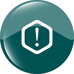 Image showing Attention sign icon. Exclamation mark. Hazard warning symbol. Modern UI website button