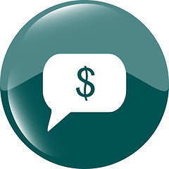 Image showing web icon cloud with dollars sign