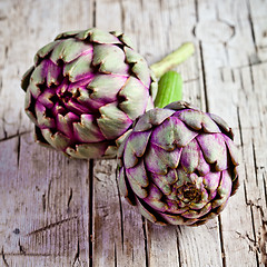 Image showing two fresh artichokes 