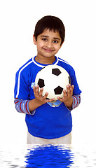 Image showing Kid with Soccer ball