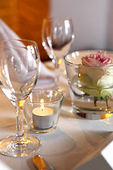 Image showing Laid wedding table 