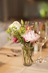 Image showing Laid wedding table 