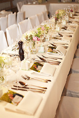 Image showing Laid wedding table 