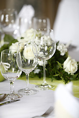 Image showing Laid wedding table 