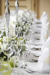 Image showing Laid wedding table 