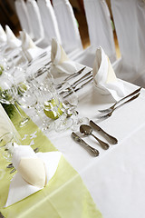 Image showing Laid wedding table 