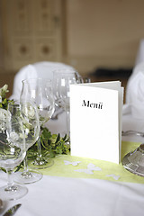 Image showing Laid wedding table 