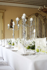 Image showing Laid wedding table 