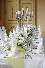 Image showing Laid wedding table 