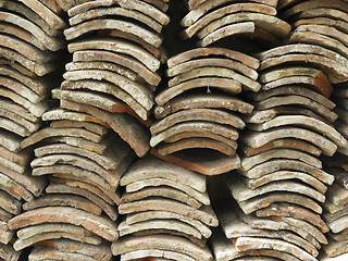 Image showing old roof tiles